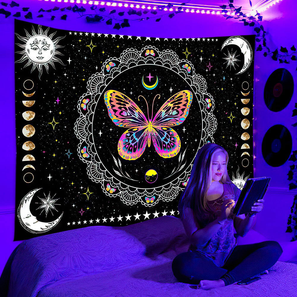 לונג פסיכדלי - דגם באטרפליי מון (זוהר בחושך)